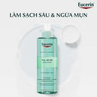 [NHẬP KHẨU CHÍNH HÃNG] Sữa rửa mặt cho da dầu mụn Eucerin Pro ACNE Solution Cleansing Gel 200ml
