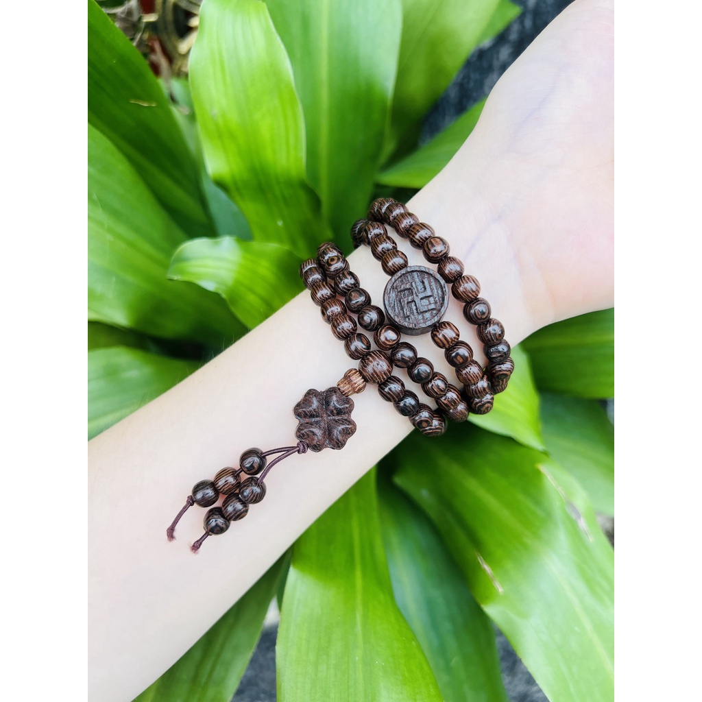 Vòng Tay Trầm Hương, Chuỗi Vòng 108 Hạt Trầm Mix Thần Tài, Hoa Sen 6li nhiều mẫu