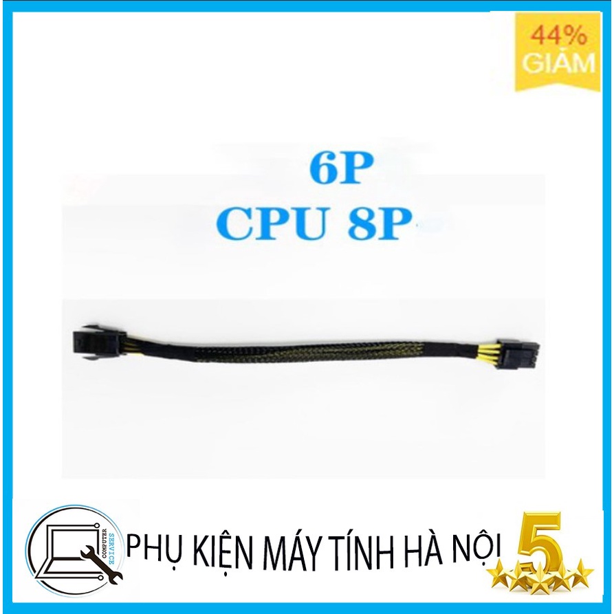 CÁP CHUYỂN 6 PIN VGA SANG 8 PIN CPU (4+4) - dây bọc lưới