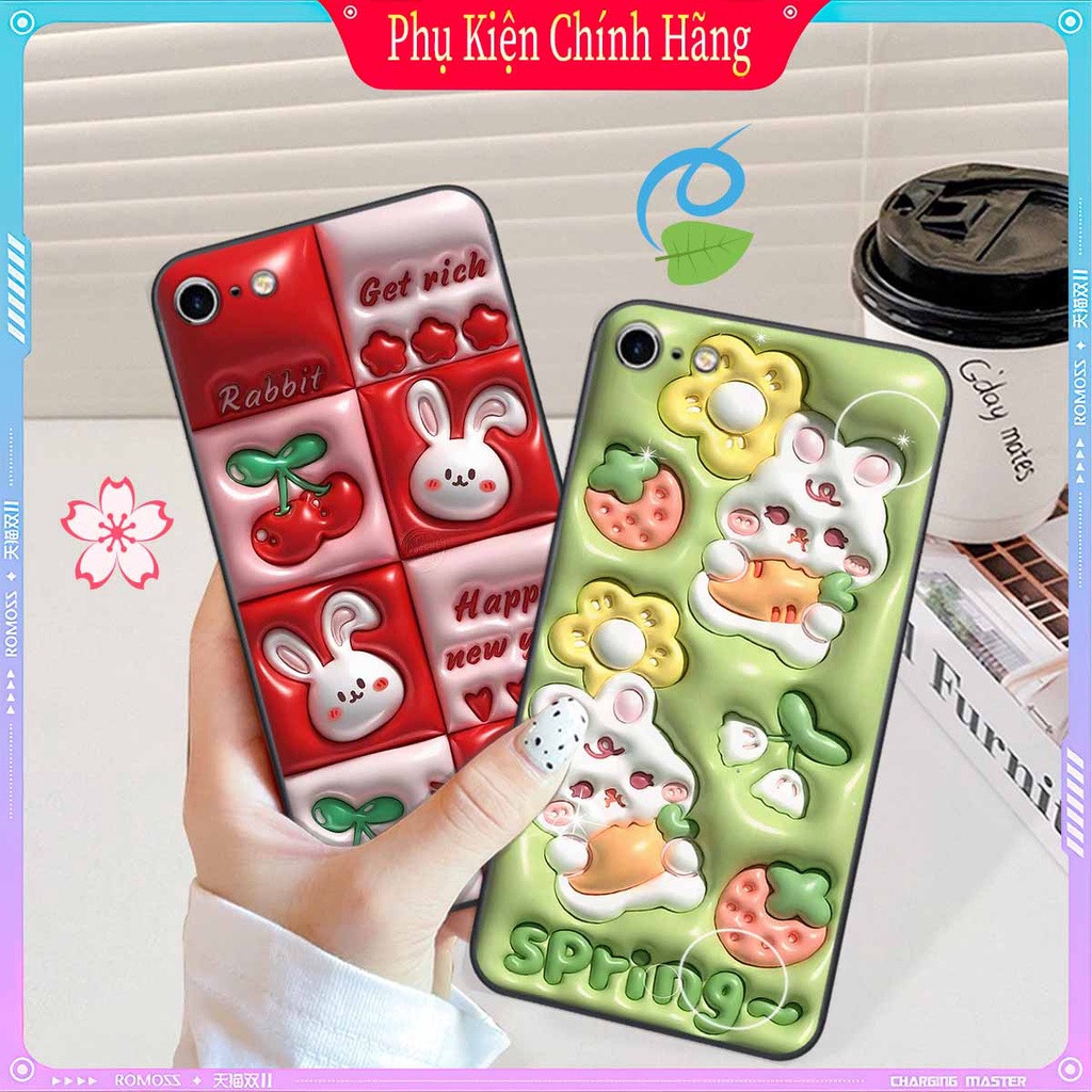 Ốp (Hiệu Ứng giả Nổi 3D IPhone IP 5/5s/5se / 6/6s/6g /6Plus Gấu Cute Giễ Thương