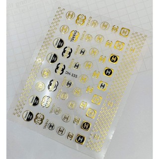 Sticker dán móng Thương Hiệu, Nơ, chữ