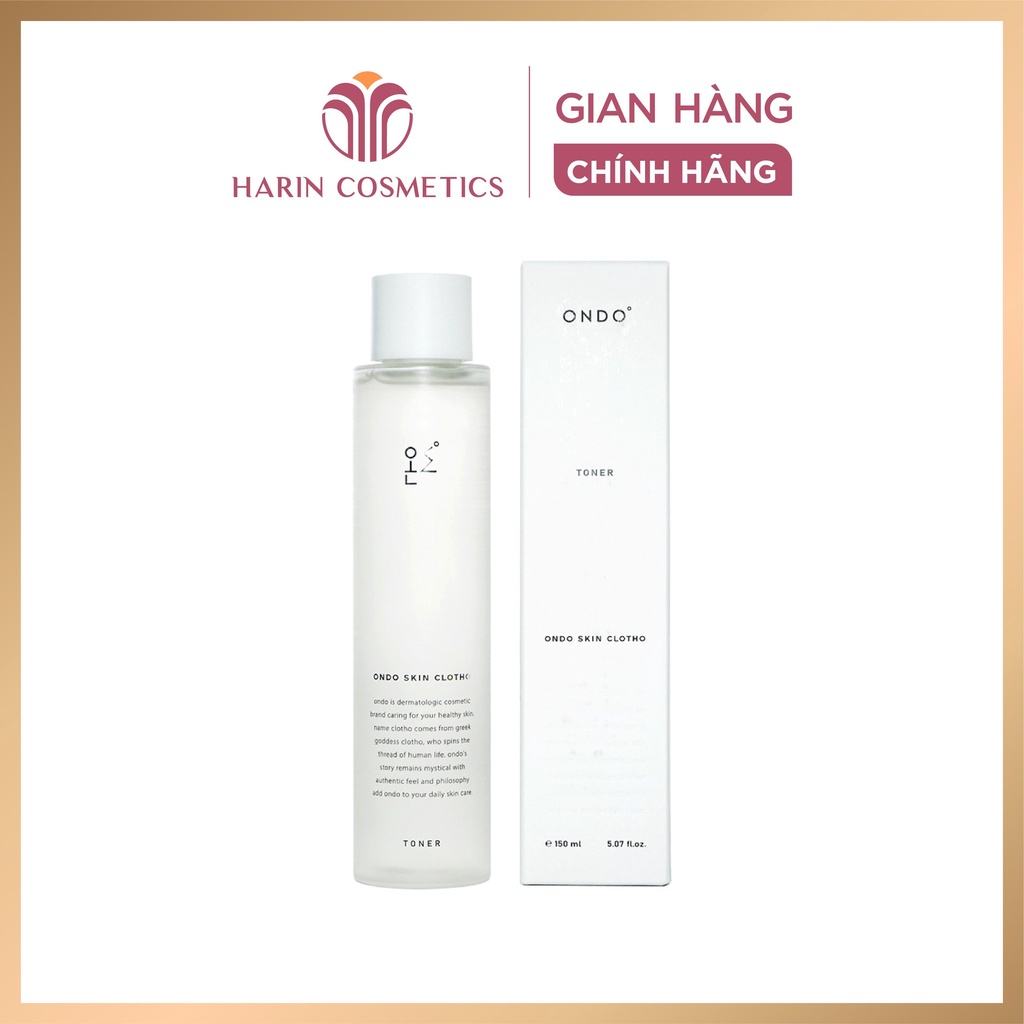 Toner dưỡng trắng, căng bóng ONDO Skin Clotho Toner 150ml cấp nước phục hồi - Harin Cosmetics