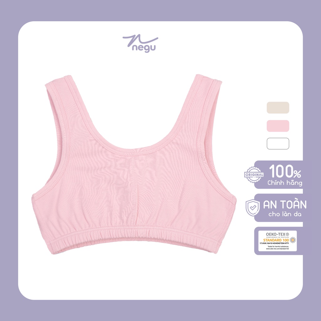 Áo lá học sinh Negu Mia chất liệu Bamboo Cotton