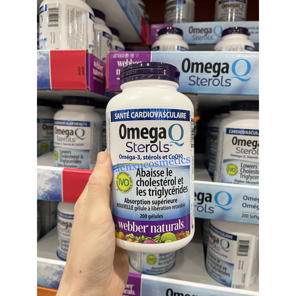 [Mẫu mới] Viên uống giảm mỡ máu cholesterol CoQ10 Webber Naturals 200 viên; HSD 2026