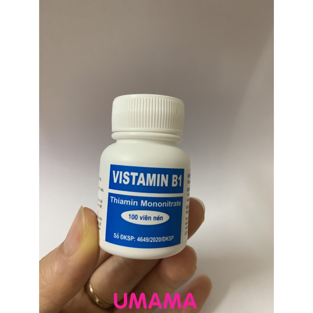 Lọ 100 viên VISTAMIN B1 bổ sung Vitamin B1 cho cơ thể, hỗ trợ cải thiện tình trạng thiếu vitamin nhó
