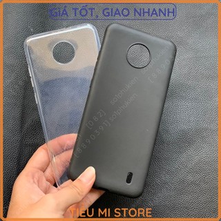 Ốp lưng Nokia C20/ Nokia C10 dẻo đen TPU, dẻo trong viền cam gồ bảo vệ cam cao cấp, bền đẹp