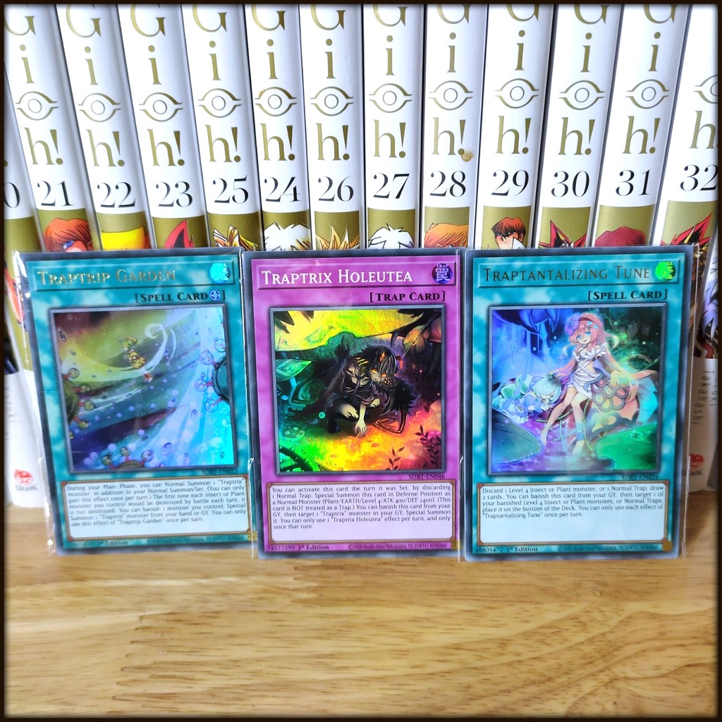 Thẻ bài Yugioh Chính Hãng Set 3 lá Hỗ trợ Traptrix – Ultra Rare