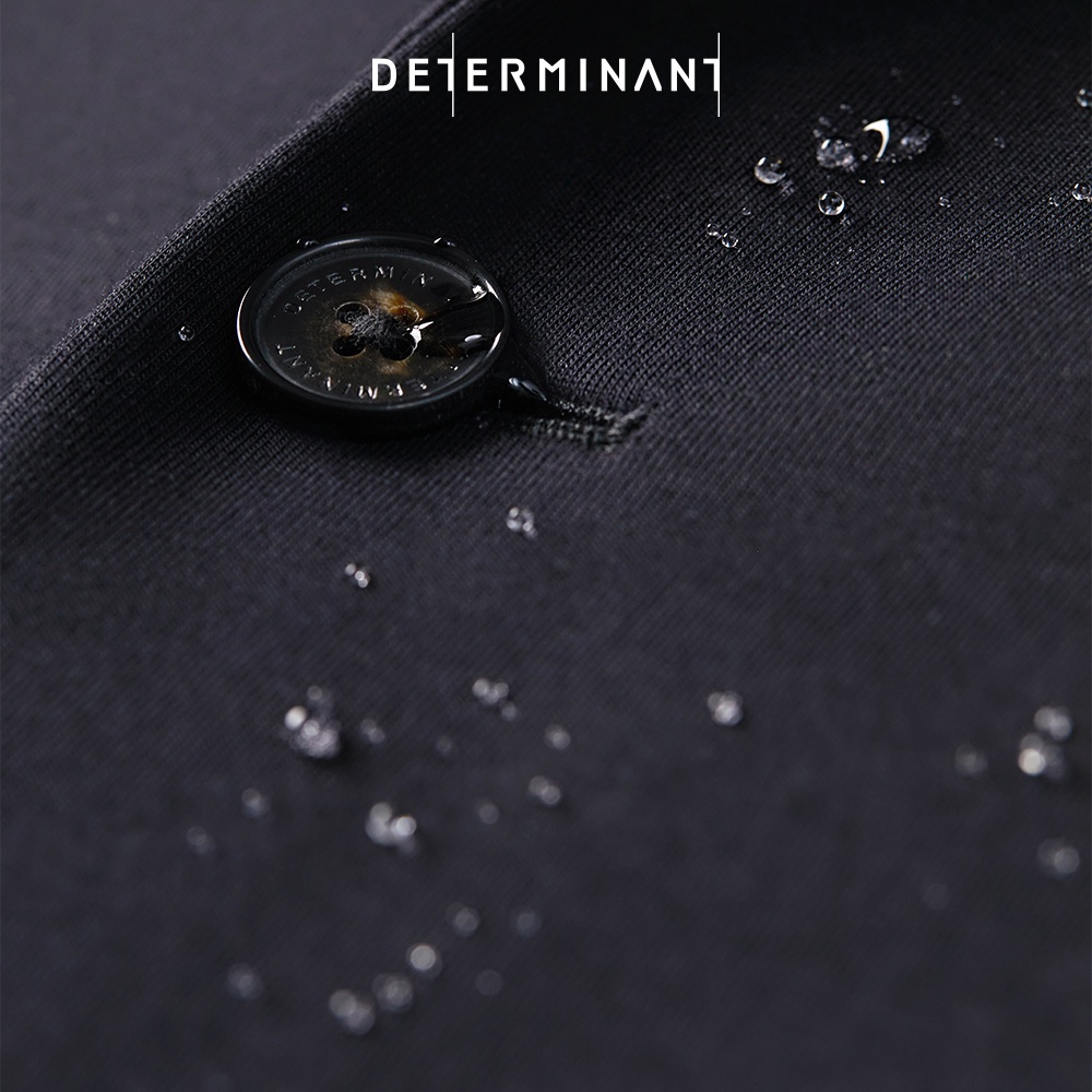 Áo khoác nam blazer Cotton Polyester chuẩn form chống nhăn thương hiệu Determinant - màu Đen BKFD01 [DETOW03]