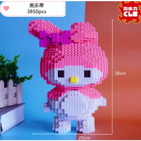 Xếp hình le go mèo may mắn thần tài size to 42cm đồ chơi xếp hình nano 3d cho bé chuẩn mẫu