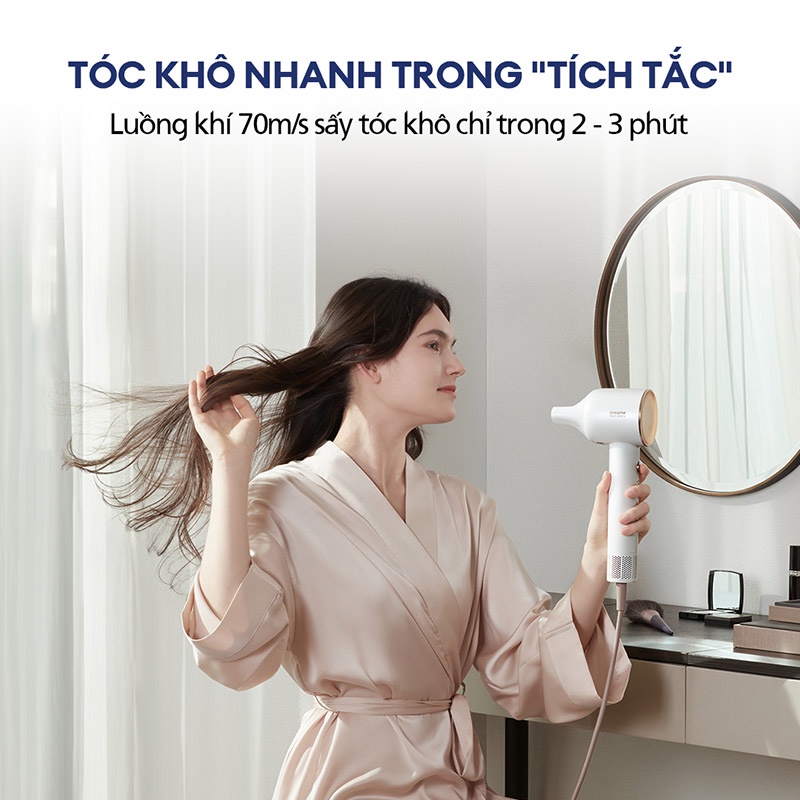 Máy sấy tóc Dreame Hair Glory - Công nghệ ion âm cho tóc óng mượt - Hàng Chính hãng - Bảo hành 12 tháng