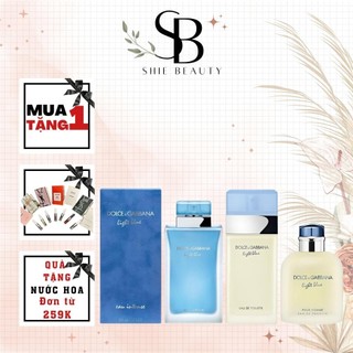 Nước hoa dg light blue edt 100ml, dolce gabbana light blue for men 100ml, nước hoa hương tươi mát mùa hè