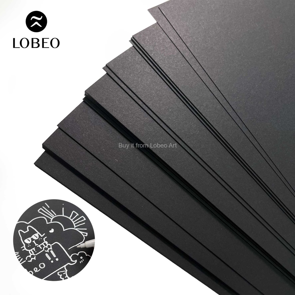 [LOBEO] Giấy đen, giấy mỹ thuật đen 240gsm