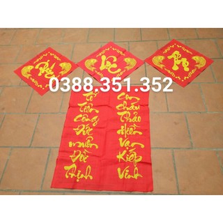 Tranh thêu chữ thập thành phẩm Phúc lộc thọ 222427-34x60x63cm 222098 222838 (đã thêu)