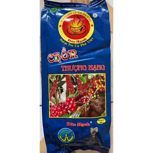 CÀ PHÊ CHỒN ĐỨC MẠNH THƯỢNG HẠNG GÓI 500Gr ( CHÍNH HÃNG)