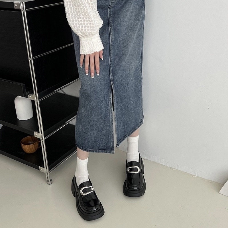 GIÀY LƯỜI O301 ĐẾ CAO 6.5CM MÓC CÀI SẮT