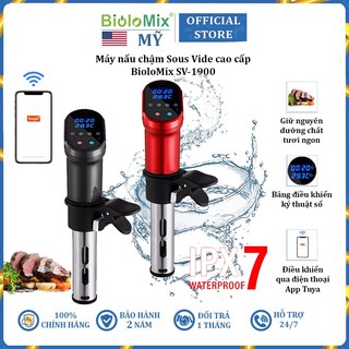 Máy nấu chậm Sous Vide BioloMix SV-1900 màn hình LED kết nối điện thoại - Hàng Chính Hãng (Bảo hành 24 tháng)