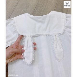 Set Melisa trắng kẻ Hồng