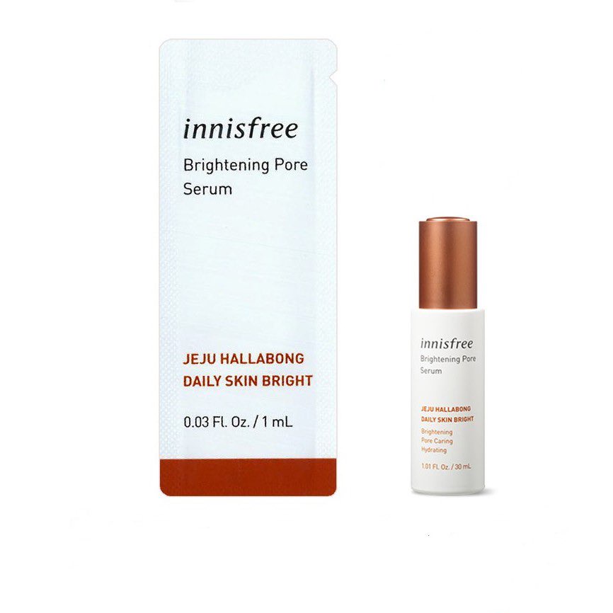 Gói Tinh Chất Dưỡng Trắng Da, Se Khít Lỗ Chân Lông - Innisfree Brightening Pore Serum 1ml