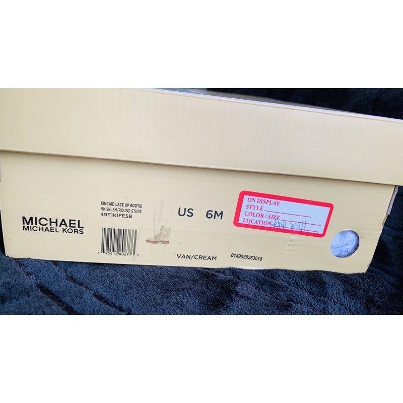 GIÀY BOOT NỮ MK MICHAEL KORS KINCAID LACE UP BOOTIE NWT SIZE 36.5