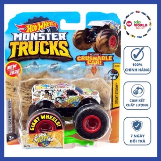 Xe mô hình Hot Wheels Monster Trucks Crushable Car Giant Wheels Potty Central GJD97.