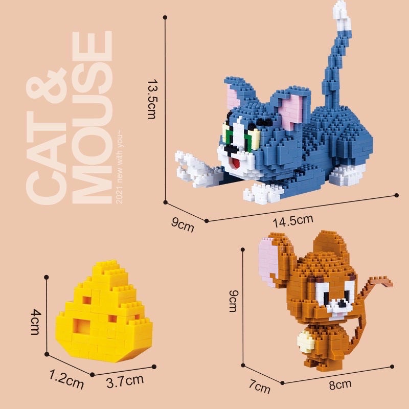 Bộ lắp ráp xếp hình mô hình Tom And Jerry