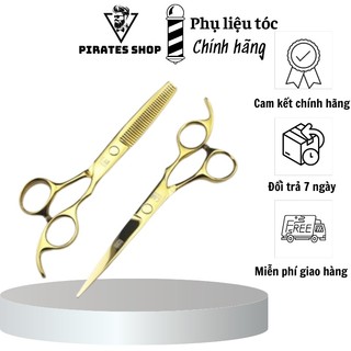 Bộ kéo cắt tóc thép không gỉ japan kasho pirates