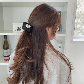 Cột tóc lụa hình tim Modleaf Sarang hairband Hàn Quốc