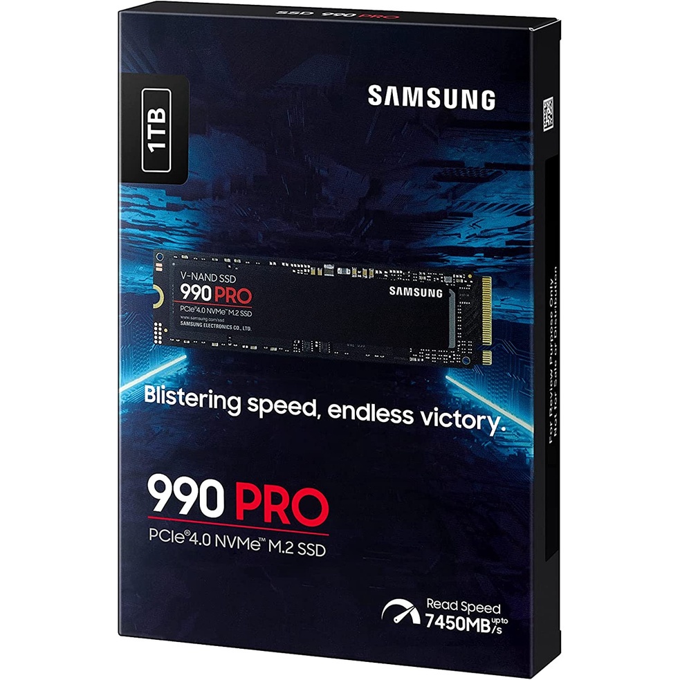 Ổ cứng SSD Samsung 990 PRO 1TB PCIe Gen 4.0 x4 NVMe V-NAND M.2 2280 (MZ-V9P1T0BW) BH 5 Năm | BigBuy360 - bigbuy360.vn