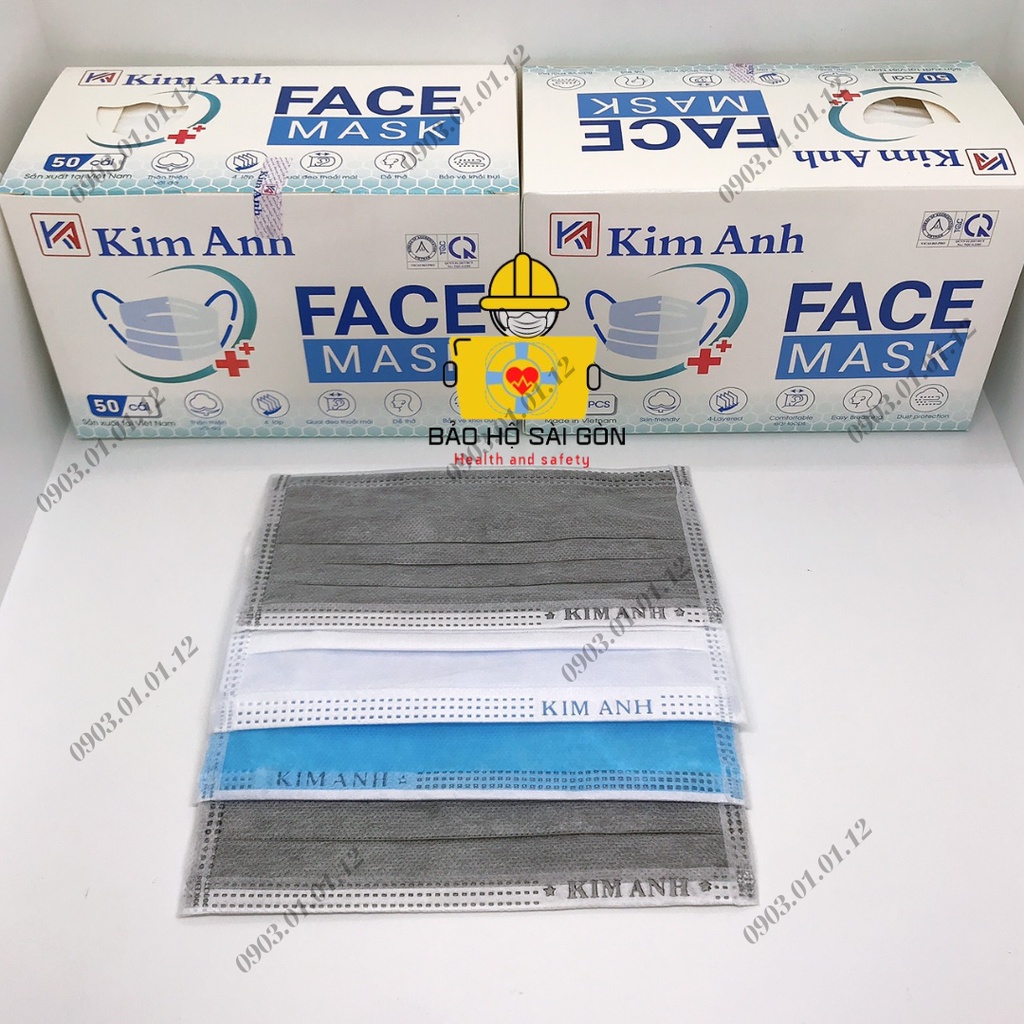 Khẩu trang y tế Kim Anh 4 lớp kháng khuẩn