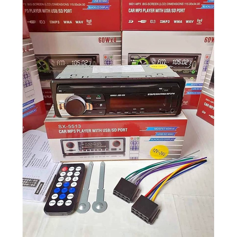 Đài máy nghe nhạc, mp3, đài bluetooth, điện 12V - 24V