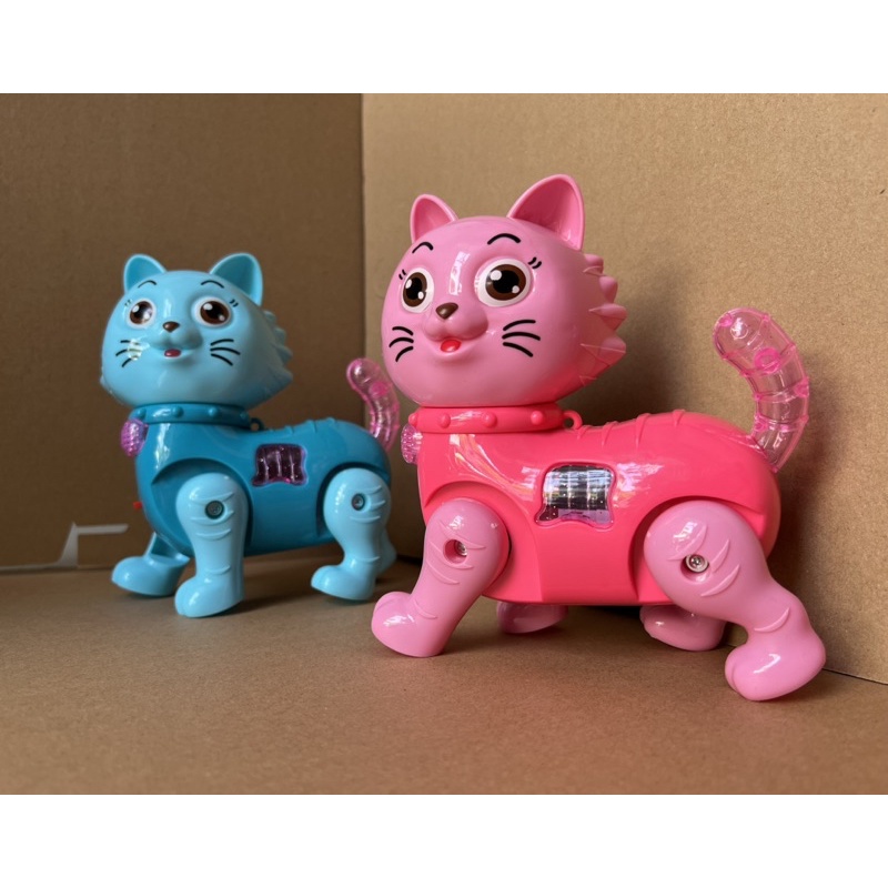 Đồ chơi Robot thú cưng con mèo pin biết đi biết nhảy, biết kêu, vẫy đuôi cho bé tặng PIN AA