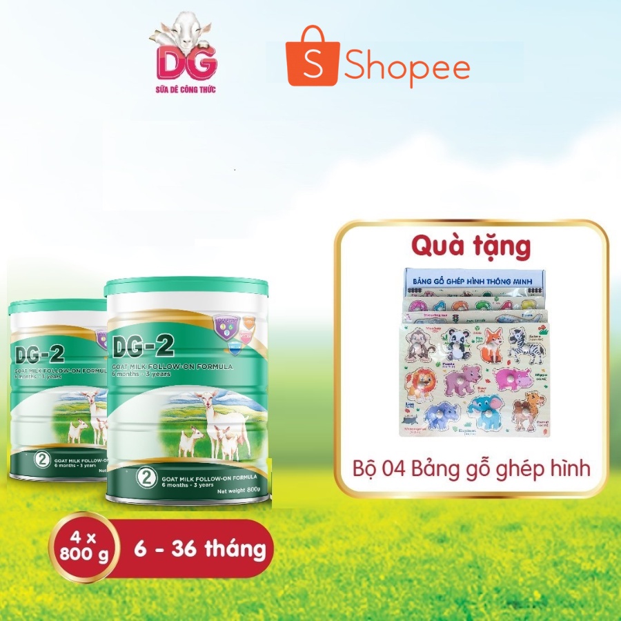 Combo 2 lon sữa Dê DG2 800gr