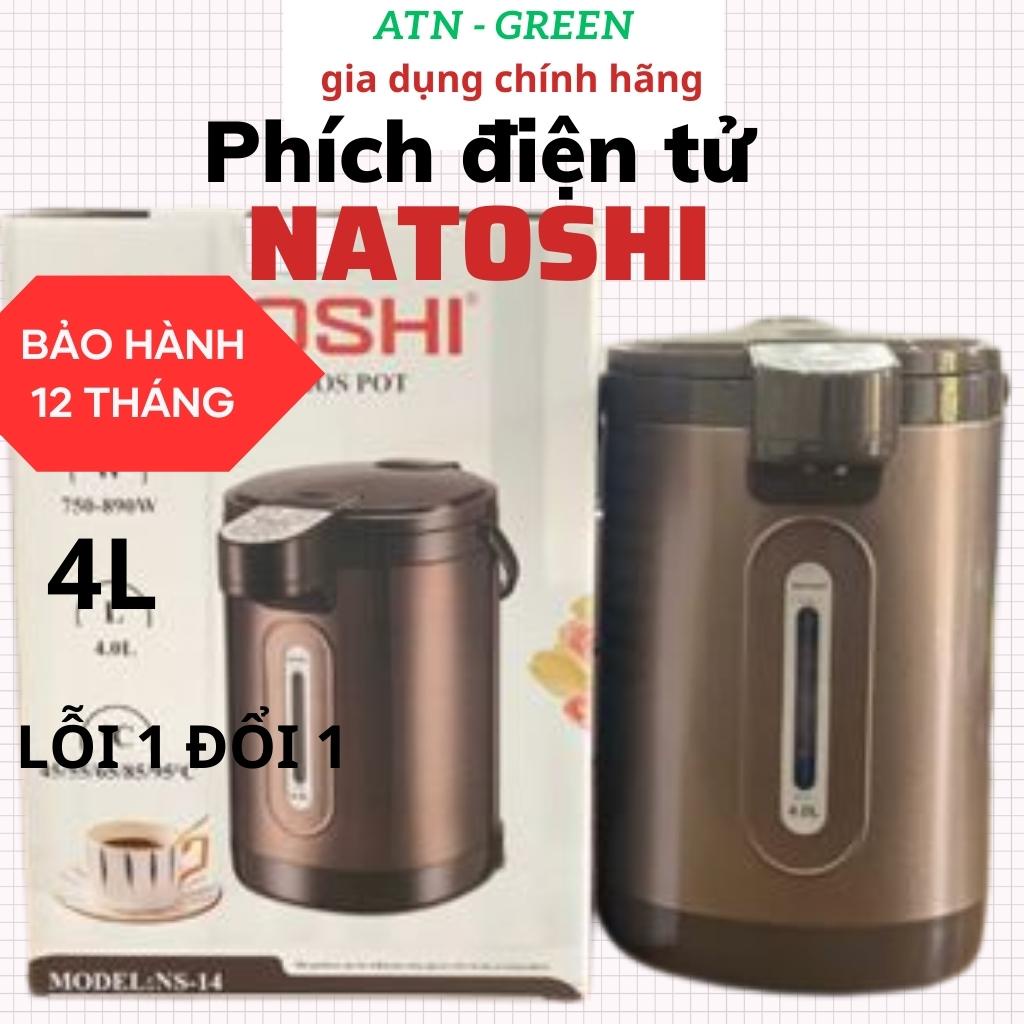 Bình Thủy Điện, Phích điện tử Natoshi NS-14 dung tích 4L - Bảo hành chính hãng 12 tháng, lỗi 1 đổi 1