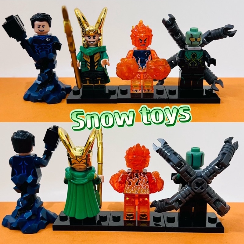 Minifigures Avengers Marvel - Mô hình Fantastic Leader Human Touch Loki Doctor Doom Scream Invisible Woman Spider man