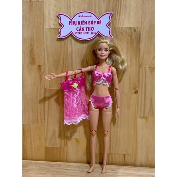 Đầm ngủ cho bup bê Barbie, Xinyi, Licca,…bup be cao 30cm