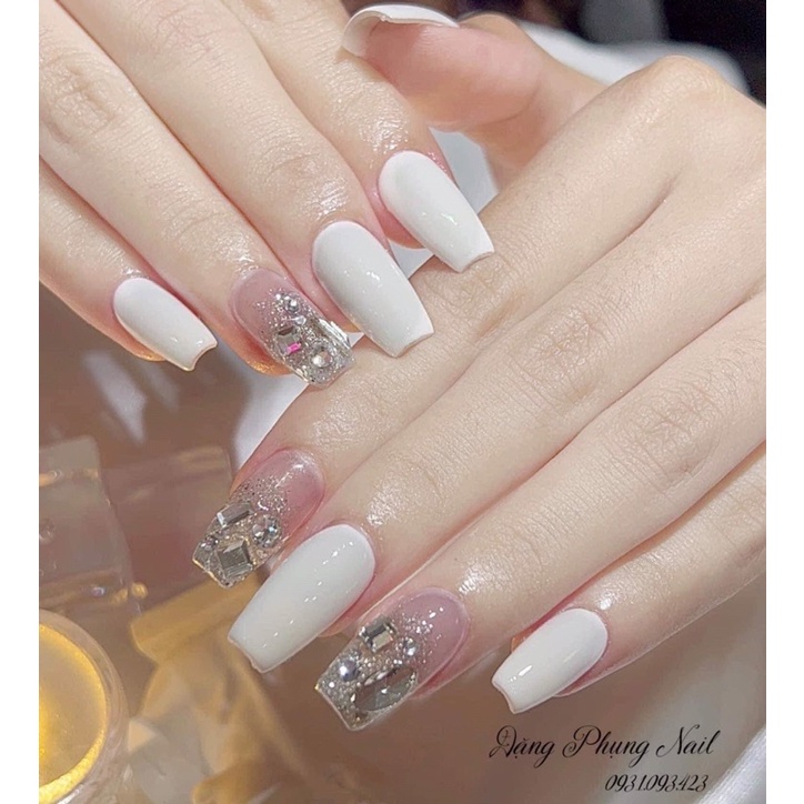 Nail box thiết kế đính nơ gắn đá sang trọng tặng keo và dũa - Thảo nail