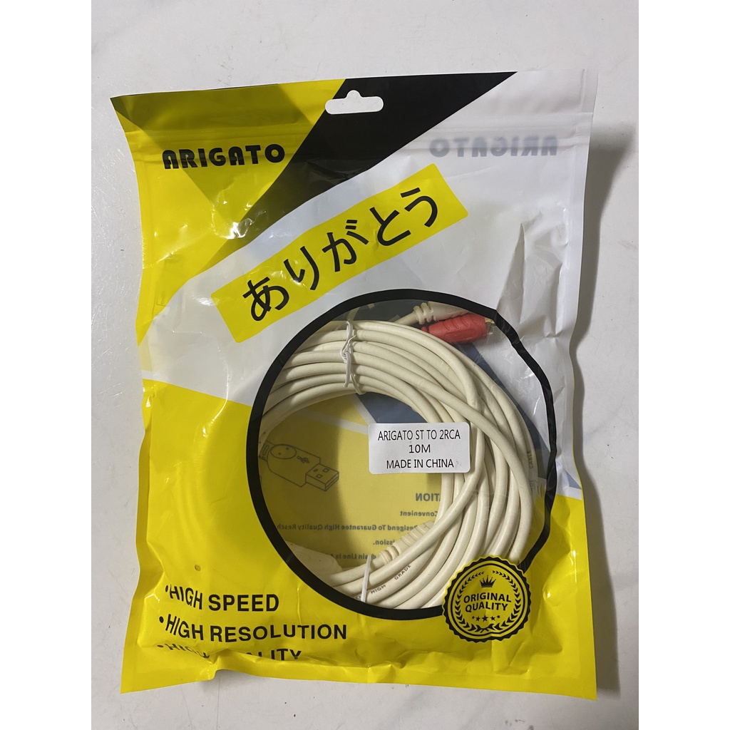 Dây Loa 1 Ra 2  dài 1.5m 1.8m 3m 5m 10m Arigato lõi đồng nguyên chất, dây siêu mềm