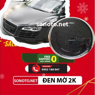 Đen mờ 2k sơn ô tô xe máy nhà máy đóng lon 1kg