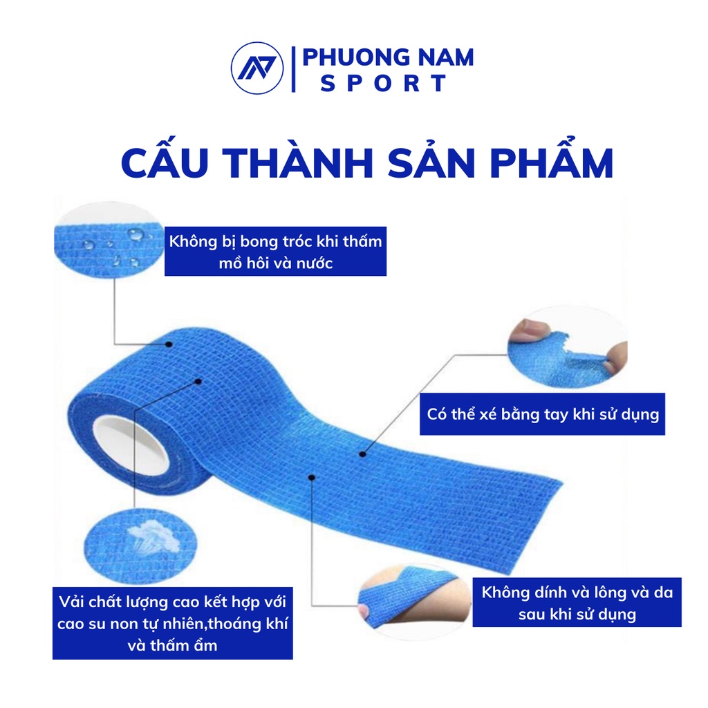Băng keo thể thao quấn cổ chân đá bóng, băng xốp bảo vệ cổ chân băng dán cơ thể thao đa năng quấn cổ tay ngón tay