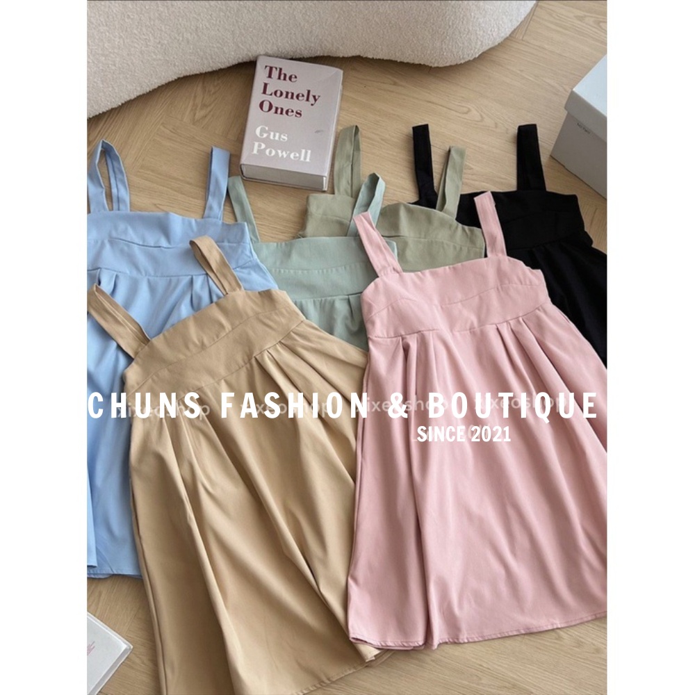 Váy babydoll kaki dáng ngắn hàn quốc Chuns Fashion