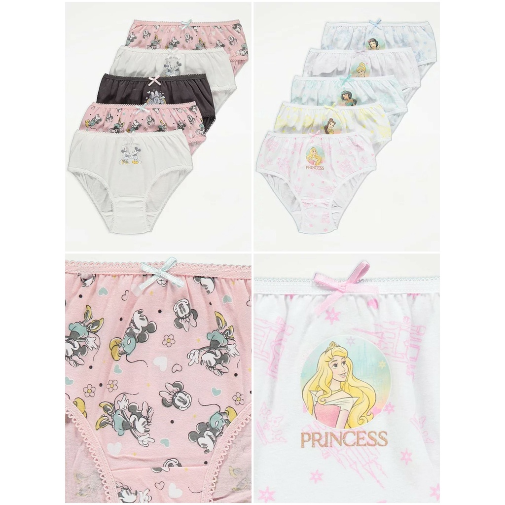 Set 5 quần chíp Minnie/công chúa George_hàng UK authentic