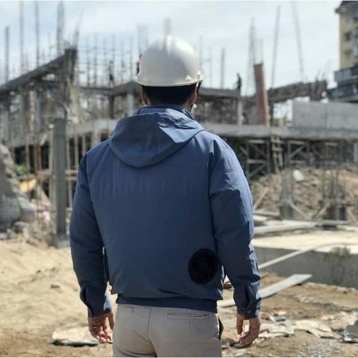 Áo Quạt Điều Hòa, Áo Quạt Gió Điều Hòa Làm Mát Japan 2023 30.000mha -12V Quạt Không Chổi Than Tặng Kèm Túi Đá Khô