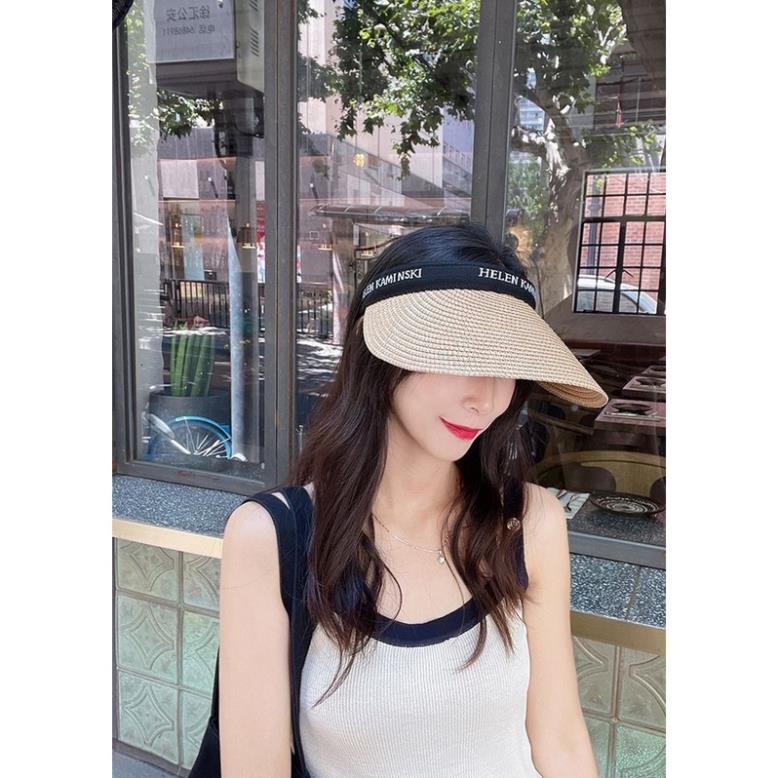 Mũ lưỡi trai đi biển rộng vành nón nữ nửa đầu chống nắng T20