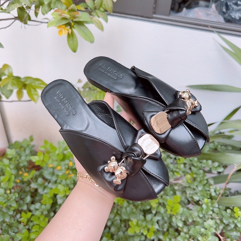 Bán sỉ Dép sục nữ nơ Gấu siêu xinh đế bệt hở mũi thời trang trẻ trung