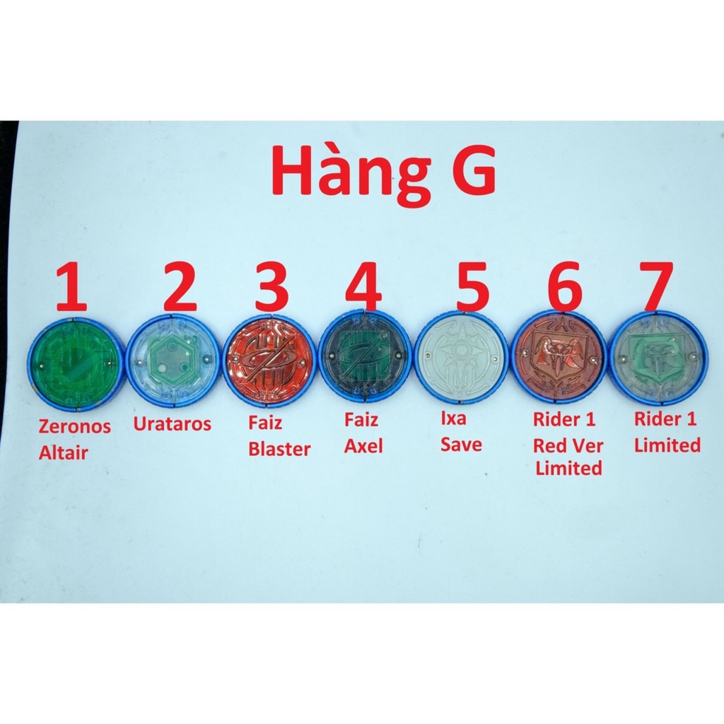 Mô hình OOO O Medal xu Kamen Legend Rider. Chính hãng Bandai Kamen Rider Gashapon Candy Toy DX. Like new. Giá rẻ - K15