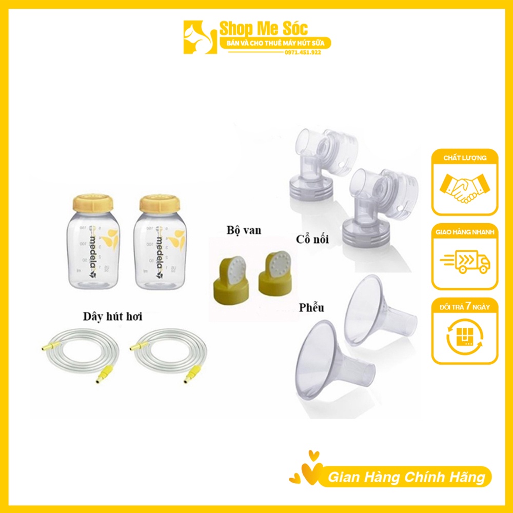 Bộ Phụ Kiện full máy hút sữa ⚡️HÀNG VN CHẤT LƯỢNG CAO⚡️ medela, spectra, unimom 17mm 19mm 2m 24mm 27mm