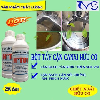 Bột tẩy cặn canxi trên inox, trên thiết bị vệ sinh phòng tắm nhà vệ sinh h+t01-250gam, bột tẩy gỉ inox, tẩy cặn nước