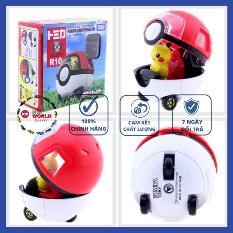 Xe mô hình Tomica Box Disney Pikachu & Monster Ball Car Ride On R10. MS: 072.