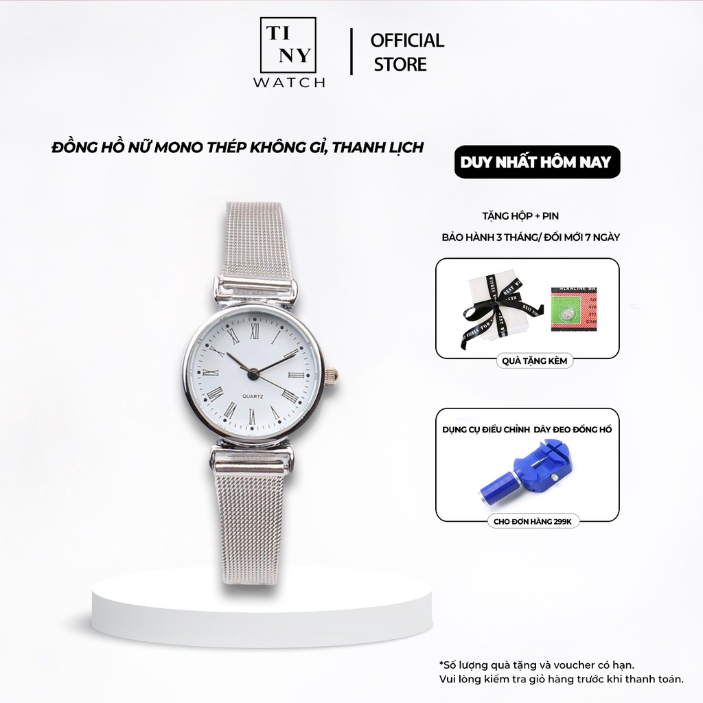 Đồng hồ đeo tay MONO Thép Không Gỉ phong cách Hàn Quốc thanh lịch bền đẹp giá rẻ TINYSTUDIO