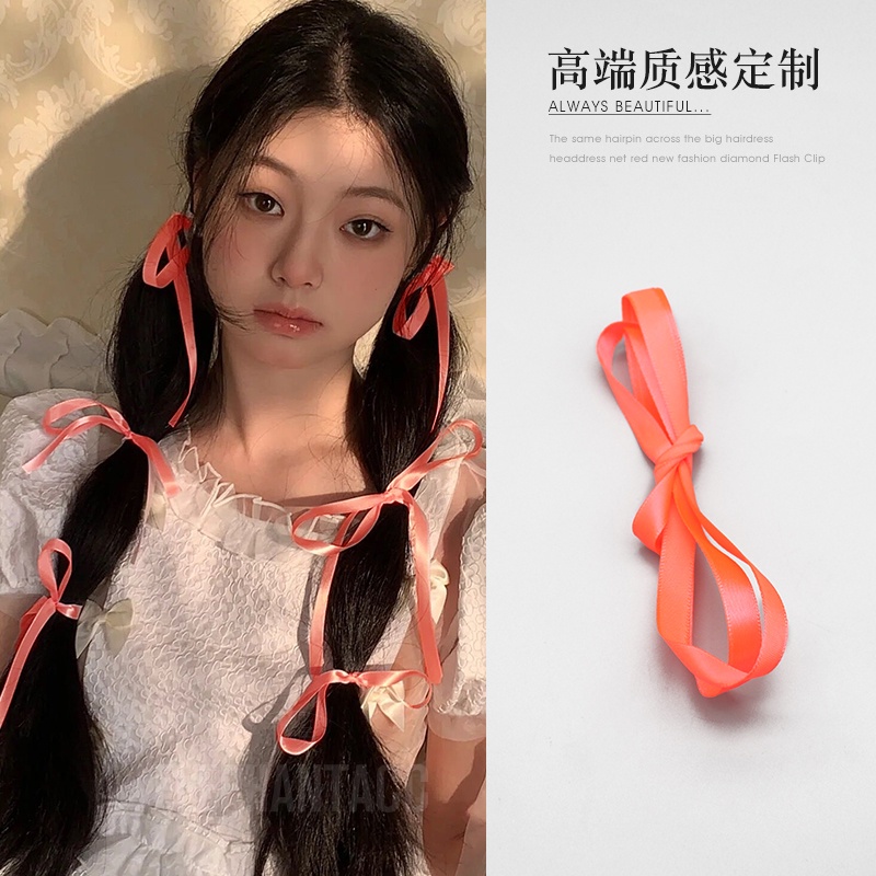 Dây Buộc Tóc Ruy Băng Thắt Nơ Xinh Xắn Cho Nữ
